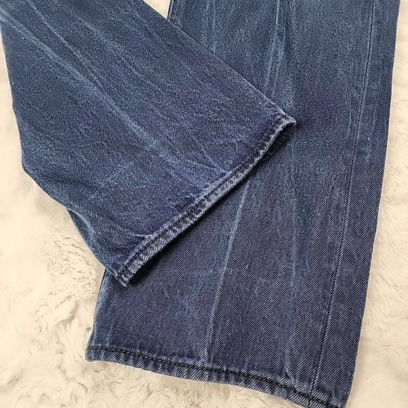 Levis Mens 501 Button Fly Jeans Sz 32x30 Dark Wash 100% Cotton - Picture 4 of 16